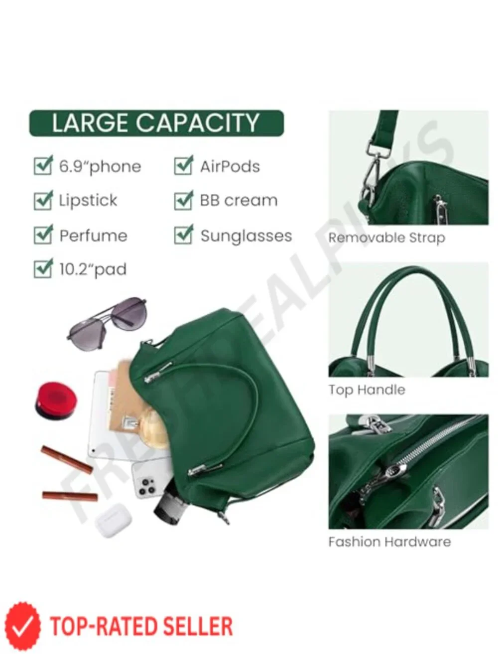 Leather Tote Hobo Satchel Shoulder Bag Cowhide Top Handle Crossbody
